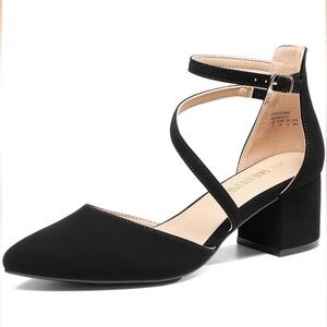 Chic Black Ankle Strap Heels